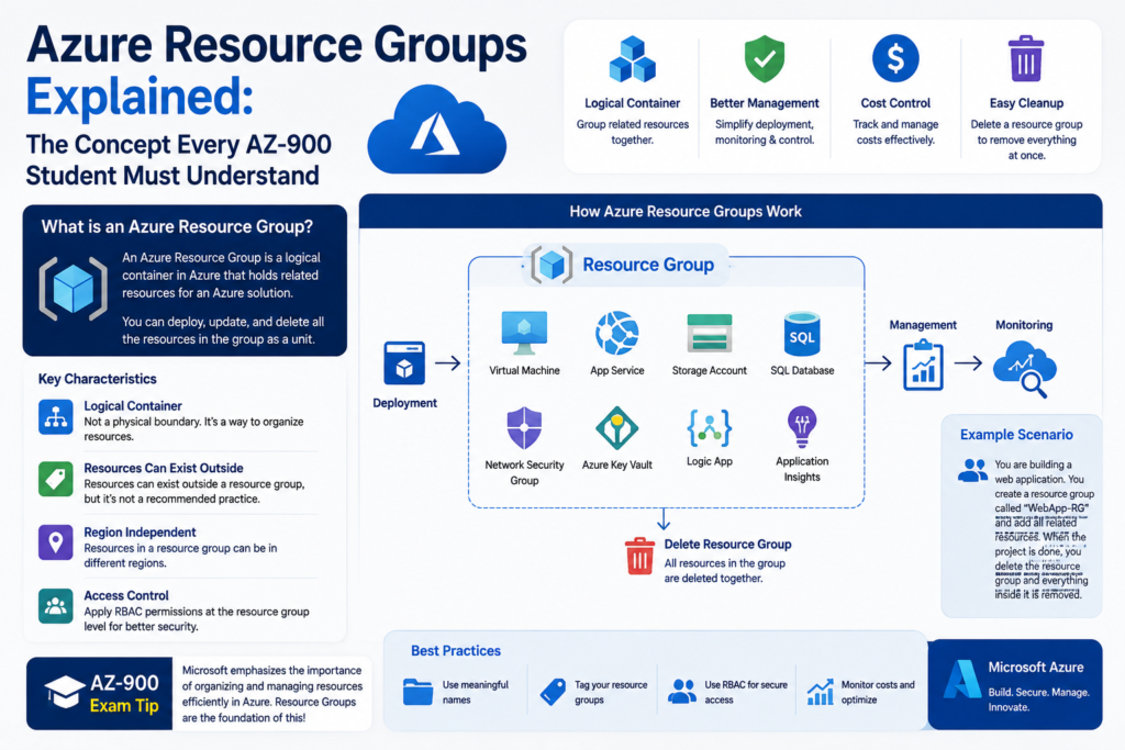Azure Resource Groups Explained: The Concept Every AZ-900 Student Must Understand