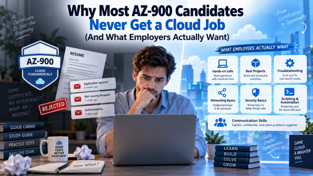 Why Most AZ-900 Candidates Never Get a Cloud Job (And What Employers Actually Want)